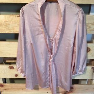Worthington woman 1X pink long sleeve button shirt